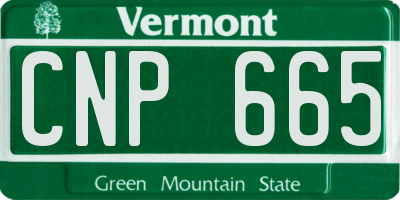 VT license plate CNP665
