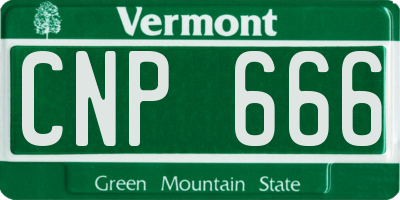 VT license plate CNP666