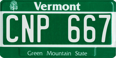 VT license plate CNP667