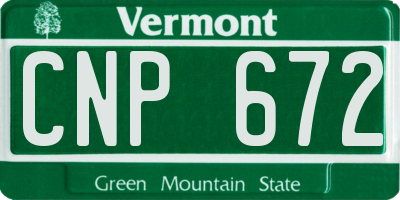 VT license plate CNP672