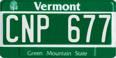 VT license plate CNP677