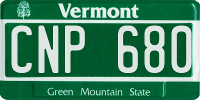VT license plate CNP680