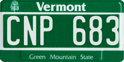 VT license plate CNP683