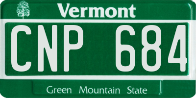 VT license plate CNP684