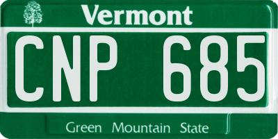 VT license plate CNP685