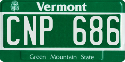 VT license plate CNP686