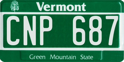 VT license plate CNP687