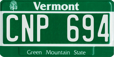 VT license plate CNP694