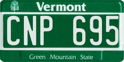 VT license plate CNP695