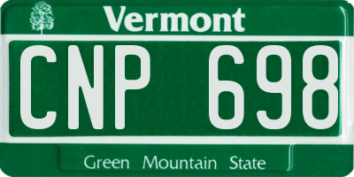 VT license plate CNP698