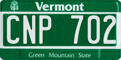 VT license plate CNP702