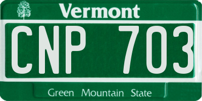 VT license plate CNP703
