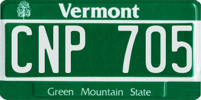 VT license plate CNP705
