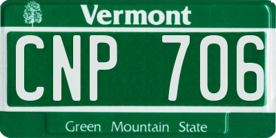 VT license plate CNP706