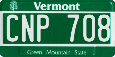 VT license plate CNP708