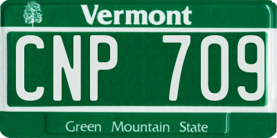 VT license plate CNP709