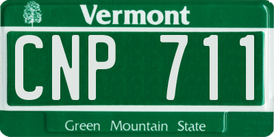 VT license plate CNP711
