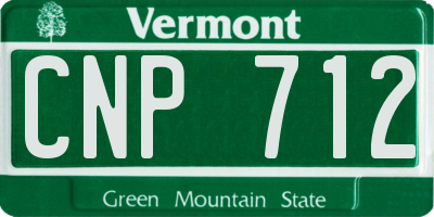 VT license plate CNP712