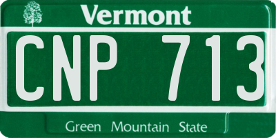 VT license plate CNP713
