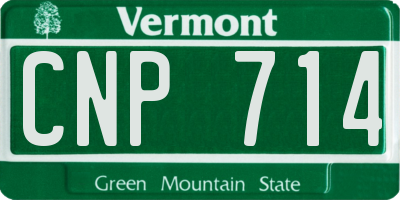 VT license plate CNP714