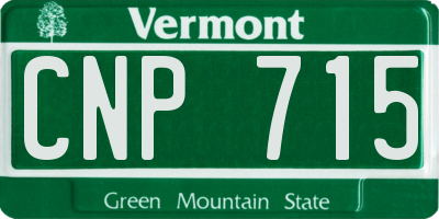 VT license plate CNP715