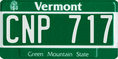 VT license plate CNP717