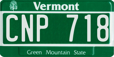 VT license plate CNP718