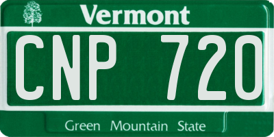 VT license plate CNP720