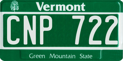 VT license plate CNP722