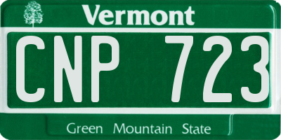 VT license plate CNP723