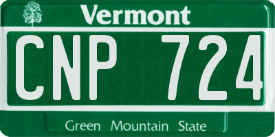 VT license plate CNP724