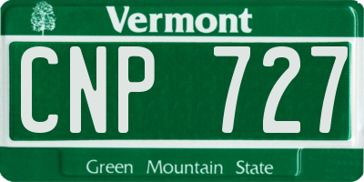 VT license plate CNP727