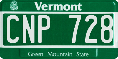 VT license plate CNP728