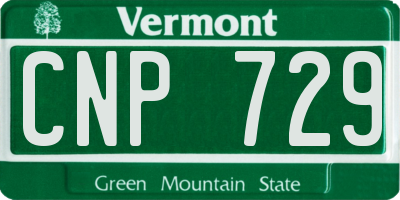 VT license plate CNP729