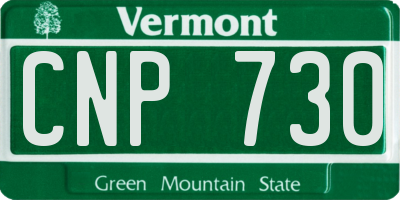 VT license plate CNP730