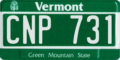 VT license plate CNP731