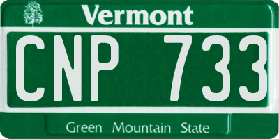VT license plate CNP733