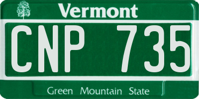 VT license plate CNP735