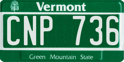 VT license plate CNP736