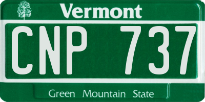VT license plate CNP737