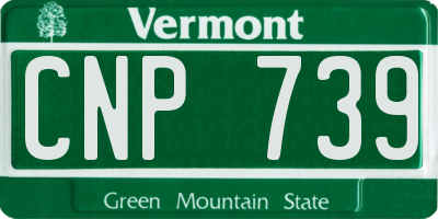 VT license plate CNP739