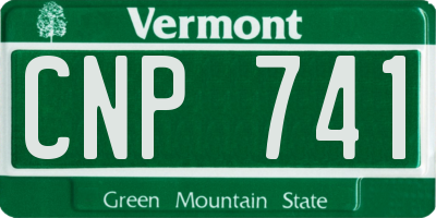 VT license plate CNP741