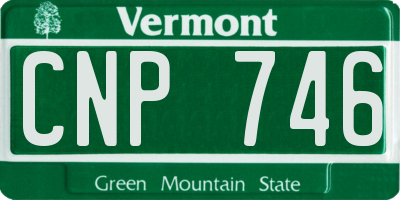 VT license plate CNP746
