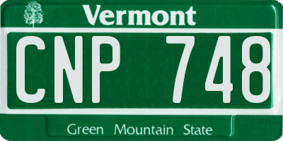 VT license plate CNP748