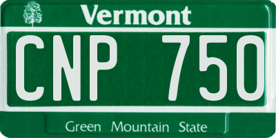 VT license plate CNP750