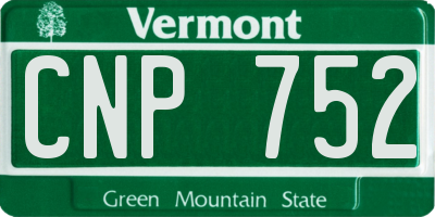 VT license plate CNP752