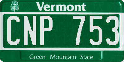 VT license plate CNP753