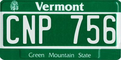 VT license plate CNP756