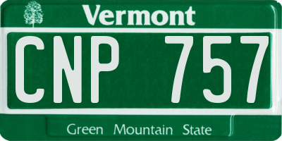 VT license plate CNP757