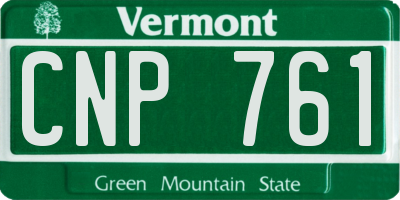 VT license plate CNP761